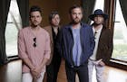 In this Oct. 3, 2016, photo, the Kings of Leon pose in Nashville, Tenn. From left are Jared Followill, Matthew Followill, Caleb Followill, and Nathan 