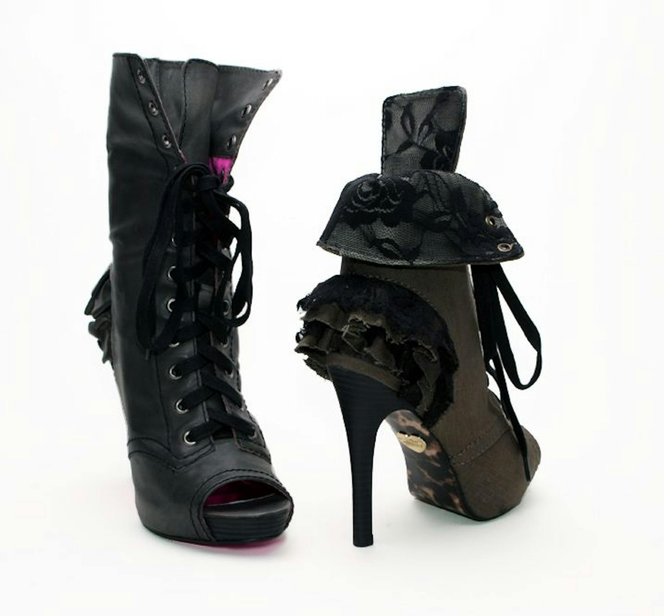 These Lizzy Combat boots by Betsey Johnson (incidentally, one of the very few women who could pull these off), retail for $149.95.