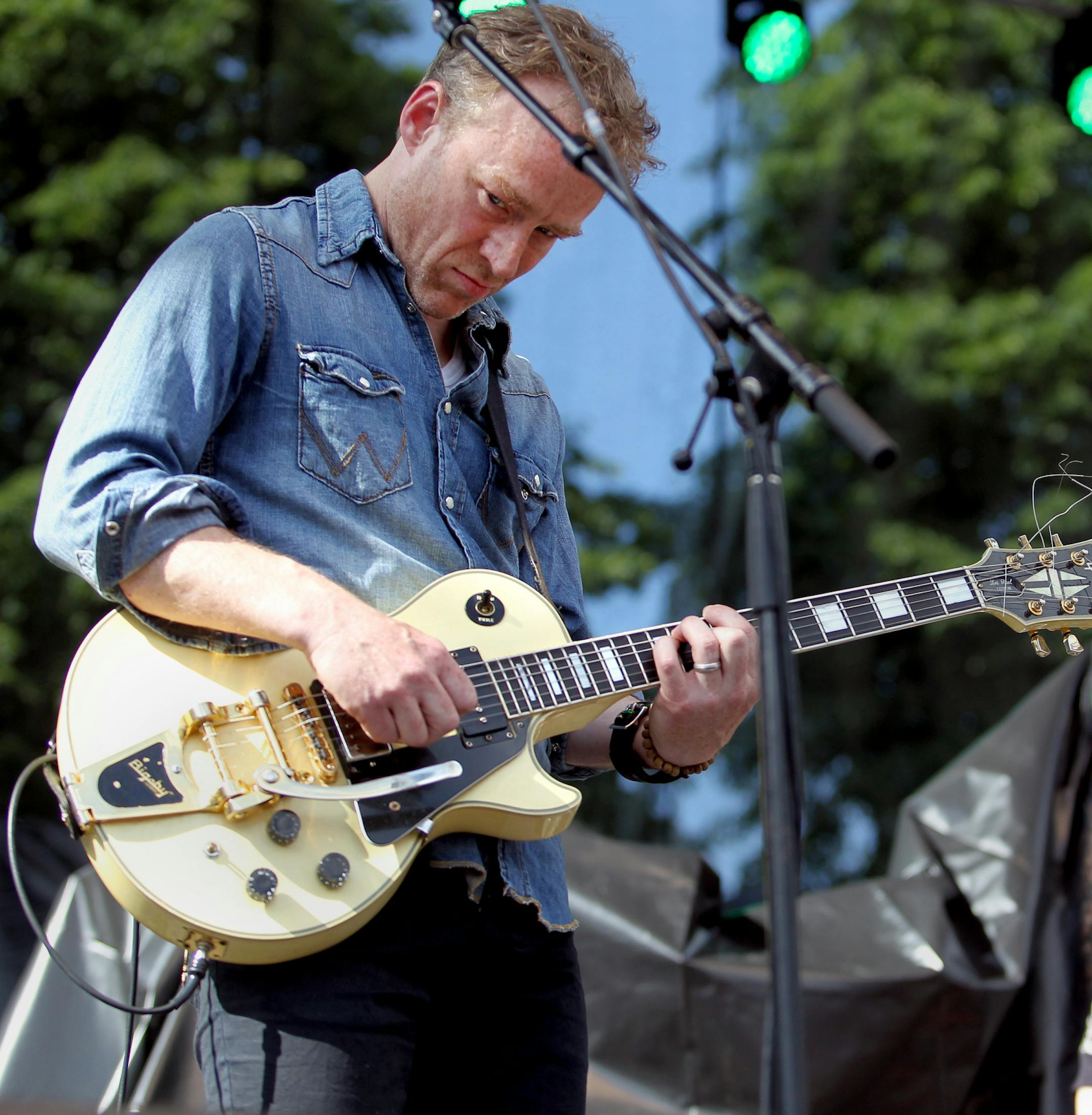 Alan Sparhawk and Mimi Parker, of the Duluth-native band Low, perform at the Rock the Garden concert at the Walker Art Center/Minneapolis Sculpture Garden on Saturday, June 15, 2013. The event featured Dan Deacon, Low, Bob Mould Band, Silversun Pickups and headliner Metric. ] (ANNA REED/STAR TRIBUNE) anna.reed@startribune.com (cq) ORG XMIT: MIN1306151837447460
