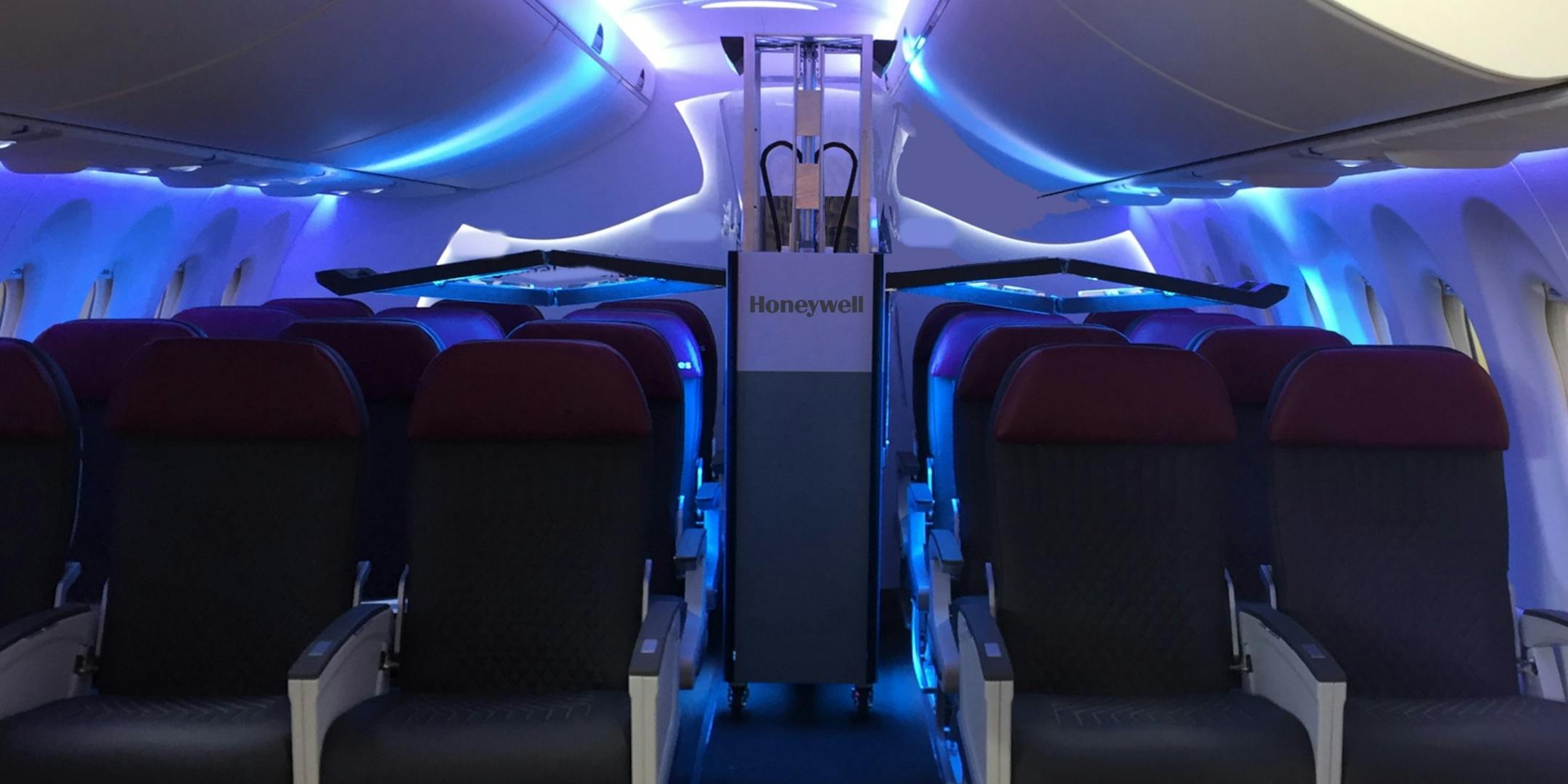 Honeywell launched a new automated trolley that disinfects an airplane cabin in 10 minutes using ultraviolet light. Tested in several Honeywell aircrafts, the new "UV air cabin surface cleaner" will soon be installed in offices that want heightened hygienic conditions for workers finally returning to the office, said Vimal Kapur, president and CEO of Honeywell Building Technologies.