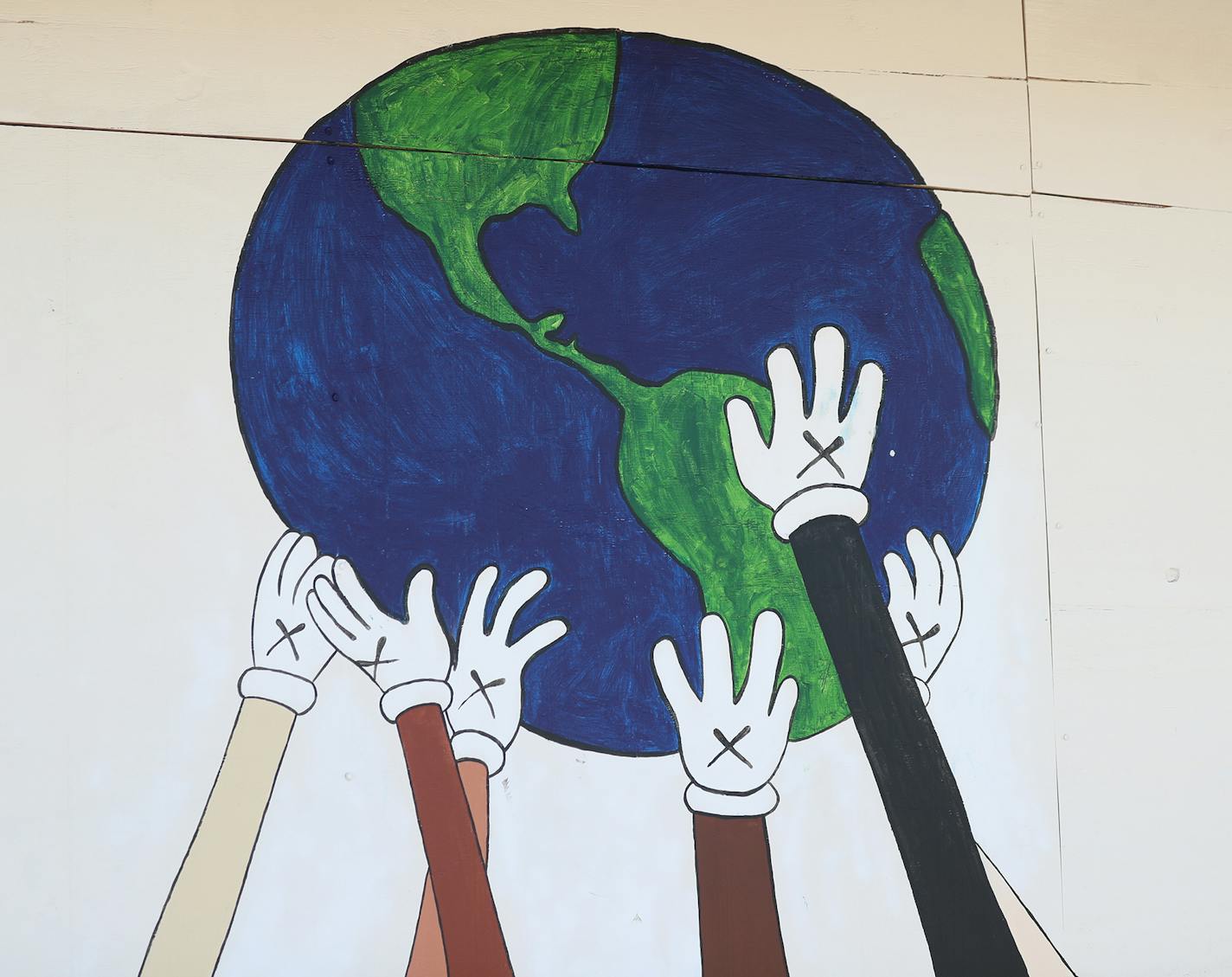 A mural outside of Green Machine on Nicollet Ave. Wednesday, June 3, 2020, in Minneapolis, MN.] DAVID JOLES • david.joles@startribune.com Murals and street art painted over boarded-up businesses offer another outlet for protest and community solidarity in the wake of George Floyd's killing.