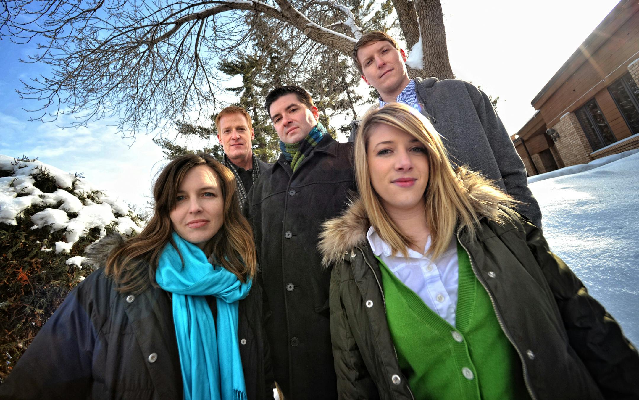 Clockwise from left, Erin Milburn, Mark Allen, Greg Sax, Jeff Allen and Chelsie Foty form 10k Research, a Minneapolis Area Association of Realtors subsidiary that presents home sales data to clients. The statistical reports lay out everything from pending sales to affordability to how many houses are on the market for every potential buyer.