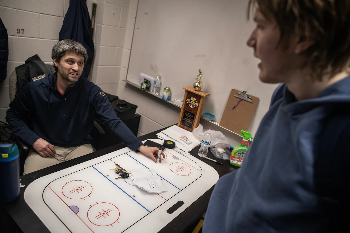 As coach Sean Bloomfield drives Chanhassen's boys hockey team, his past ...
