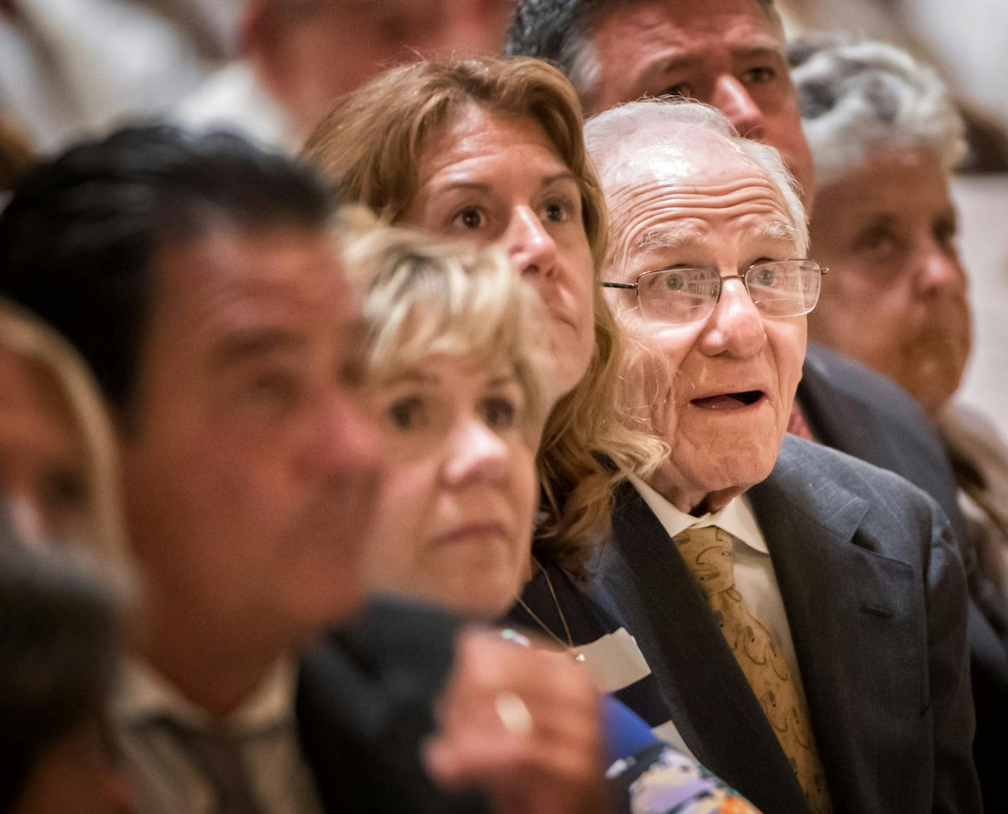 Archbishop Bernard Hebda's father Bernard smiled as his son gave his first homily as installed archbishop of St. Paul and Minneapolis. ] GLEN STUBBE * gstubbe@startribune.com Friday, May 13, 2016 Archbishop Bernard Hebda is installed as archbishop of St. Paul and Minneapolis. Historic ceremony at St. Paul Cathedral