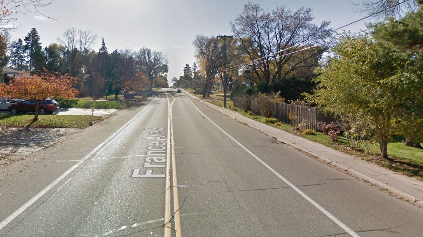 Drivers frequently use the shoulders and have often gone onto sidewalks to pass vehicles that have stopped to make a turn on France Avenue in Edina.