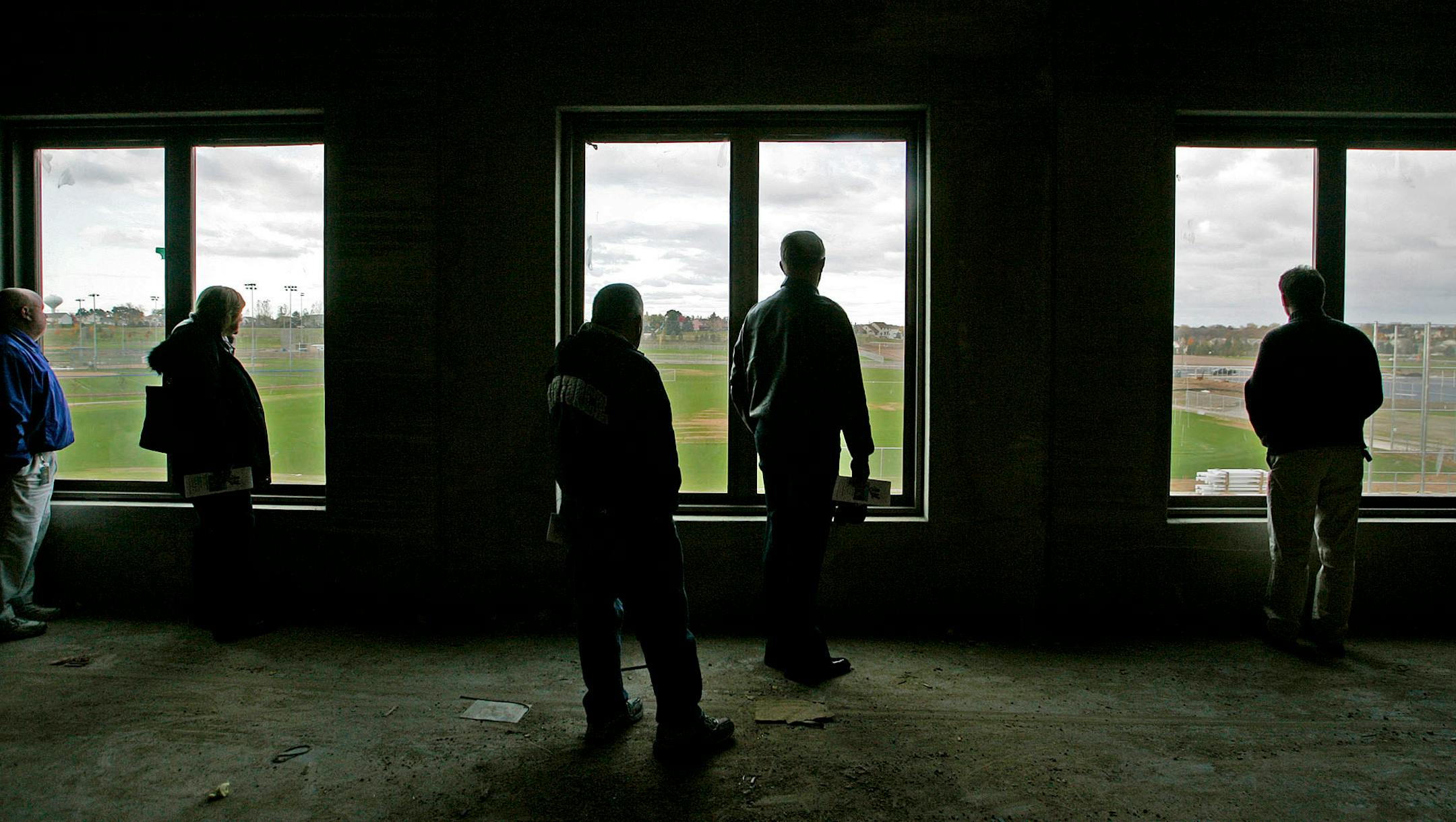 October 27, 2008 - Woodbury, MN - East Ridge HIgh School staff and community members walked through the "gymnatics room" in the new school that is costing the city $85 million. It is the district's third high school and is scheduled to open in the fall of 2009. It consists of 380,000 square feet to accommodate 1800 students.