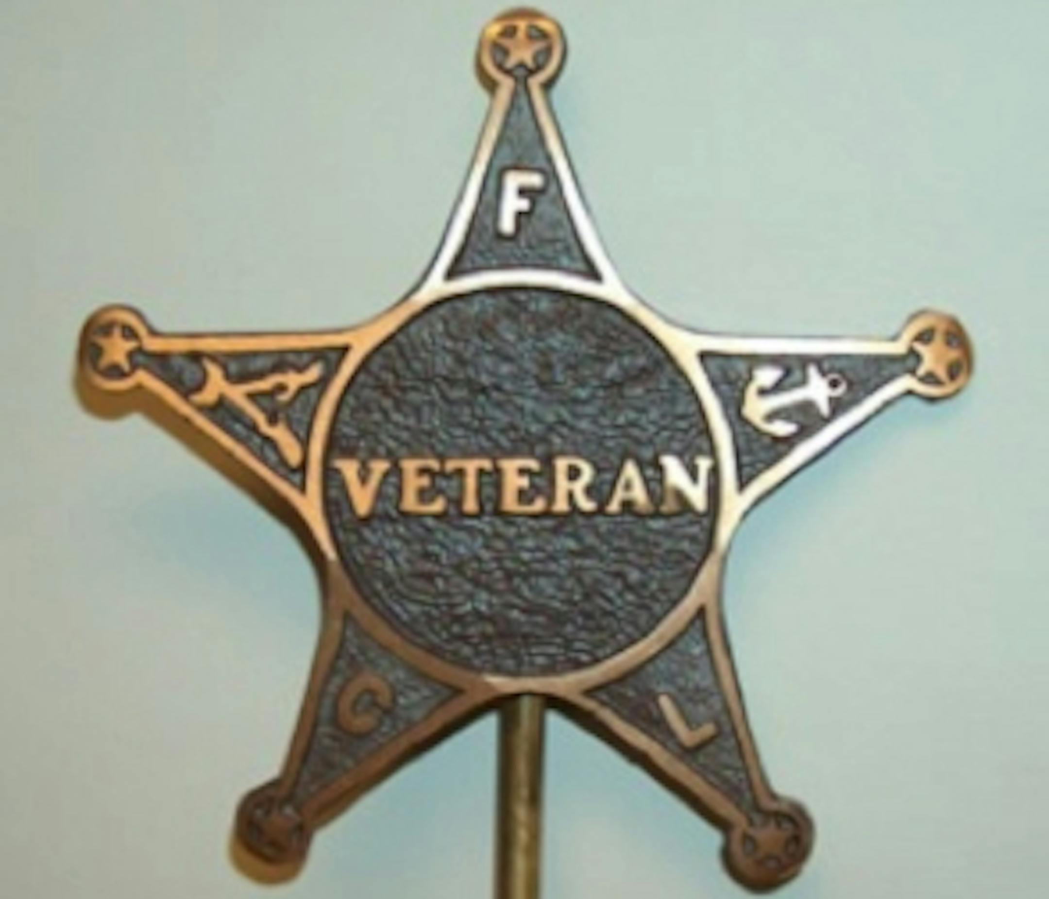 The markers have little monetary value but indicate a veteran's burial site.