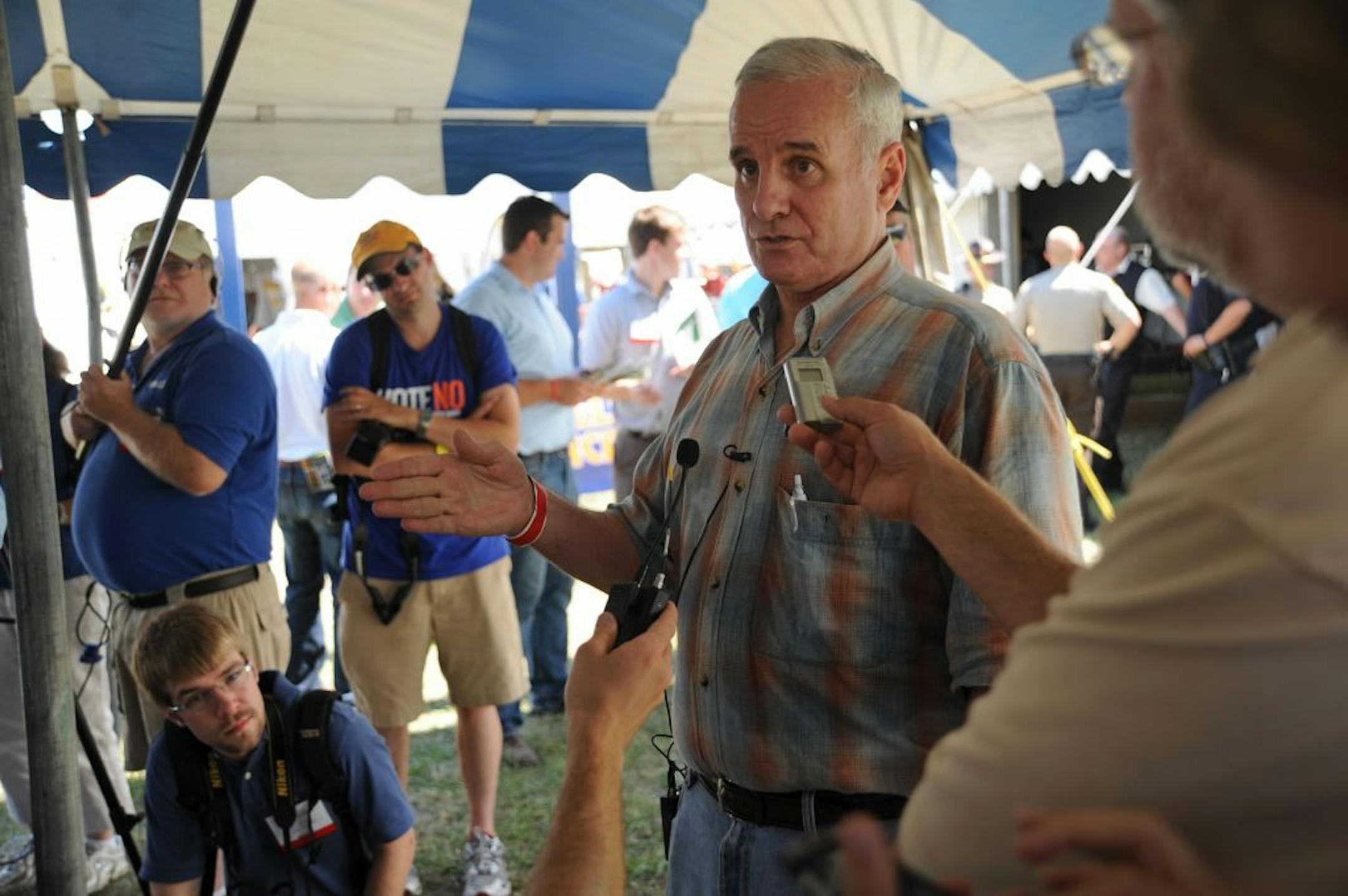 Gov. Mark Dayton was a featured speaker recently at FarmFest.