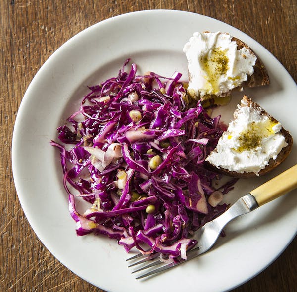Fresh Red Cabbage and Fennel Slaw