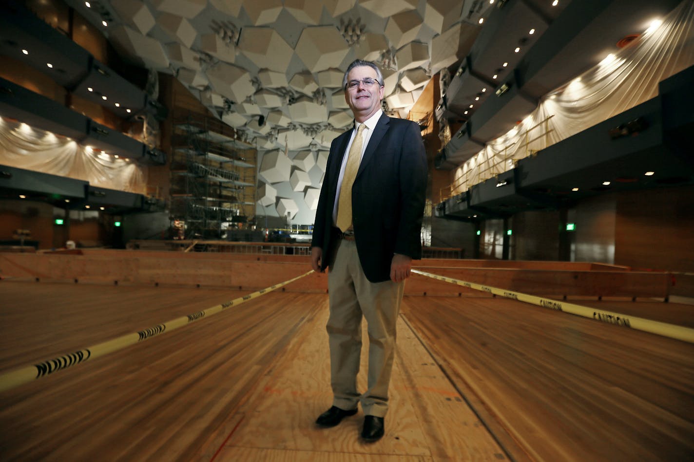 Michael Henson CEO for the Minnesota Orchestra posed for a portrait at Orchestra Hall in in Minneapolis in March.