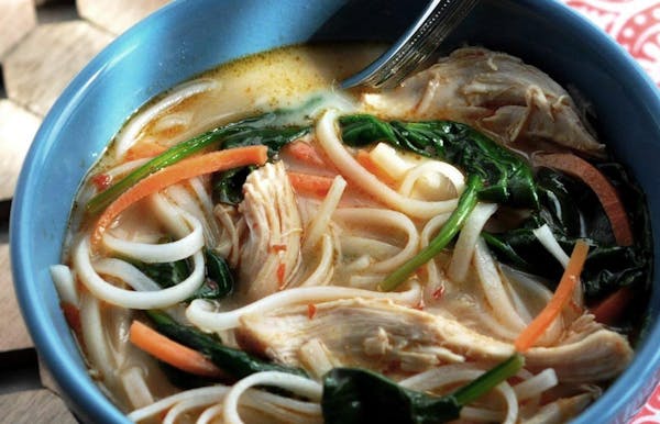 Thai Chicken Noodle Soup can help make spring cold sufferers feel a little better.