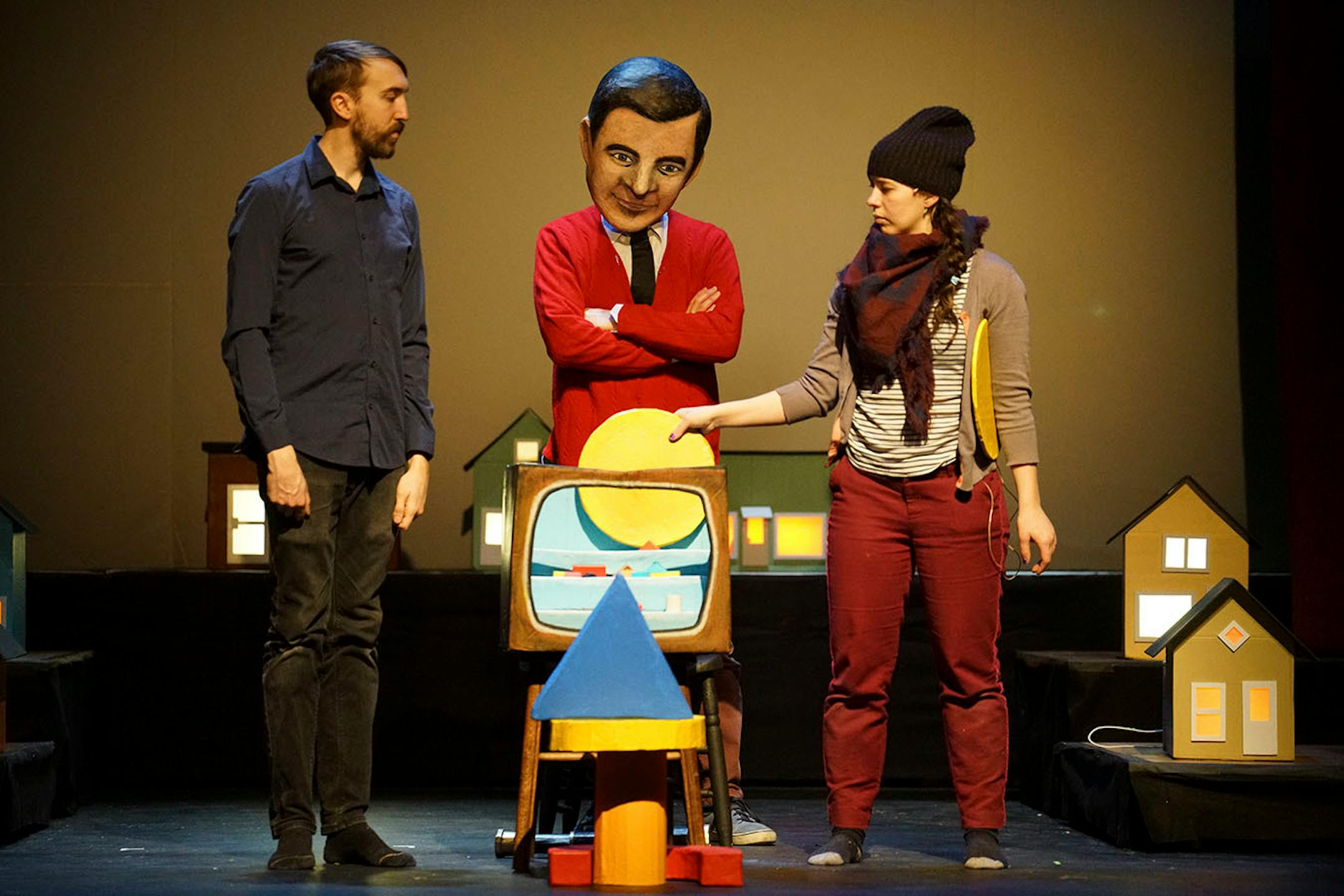 "Make Believe Neighborhood," which is about the life of Mr Rogers and also about the people who are revitalizing the Phillips neighborhood in south Minneapolis, is the biggest show in many years for In the Heart of the Beast Puppet and Mask Theatre.