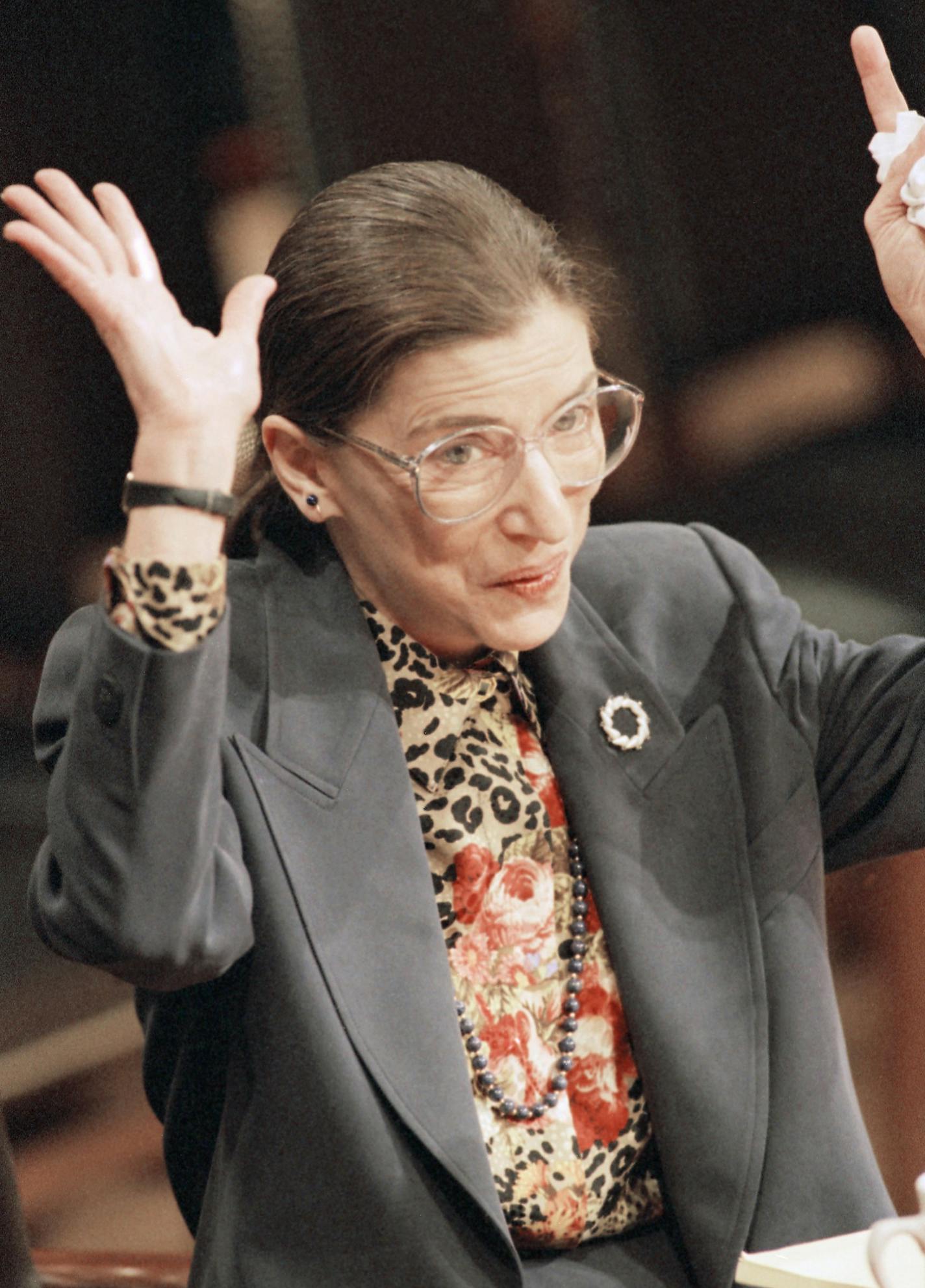 Ruth Bader Ginsburg testified at her confirmation hearing before the Senate Judiciary Committee in 1993.