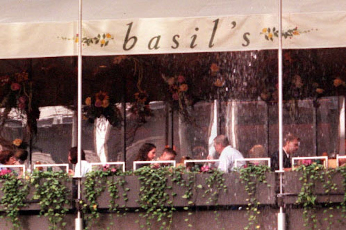 The Mary Tyler Moore memorial table at Basil's at the Marquette Hotel in downtown Minneapolis, 2000.