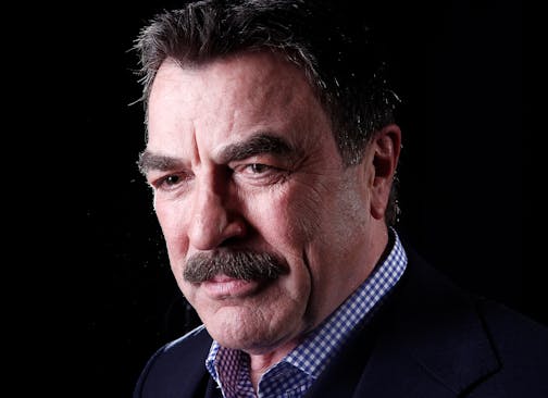 This March 21, 2012 file photo Actor Tom Selleck poses for a portrait in New York. A lawsuit accuses Selleck of stealing truckloads of water from a public hydrant and bringing it to his Southern California ranch.