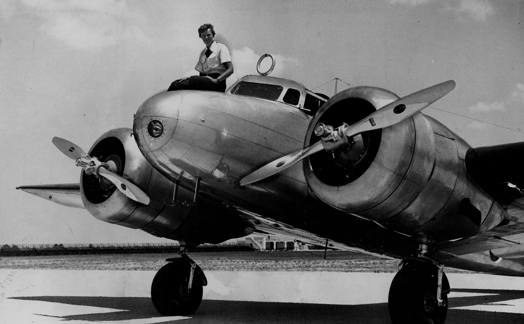 Amelia Earhart in a 1937 file image. Researchers hope images from her departure from Miami Municipal Airport may hold clues to her disappearance during an attempted around-the-world flight. (Miami Herald/MCT)
