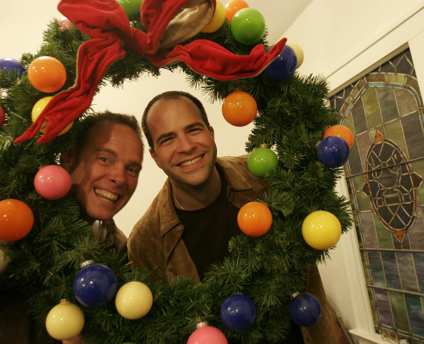 Tod Petersen, left, and Rothstein collaborated on &#x201c;A Christmas Carole Petersen&#x201d; in 2000.