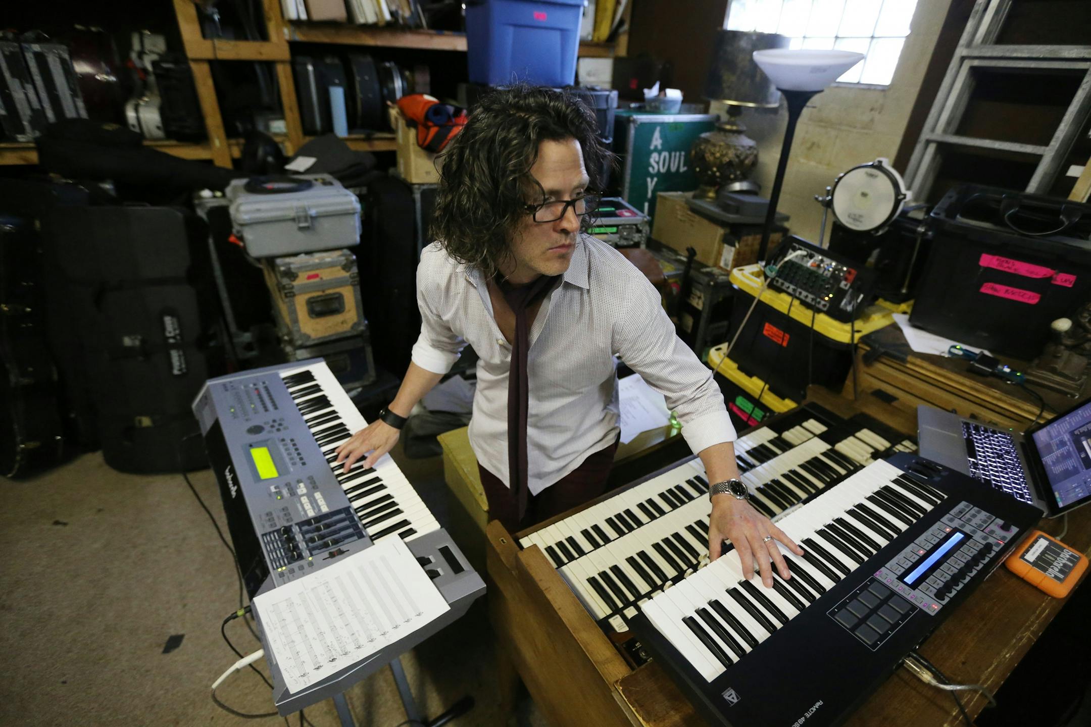 Tommy Barbarella plays the Hammond organ, as members of The New Power Generation Band rehearsed for an upcoming Prince tribute concert at the Parkway Theater on May 31, 2016 in Minneapolis.