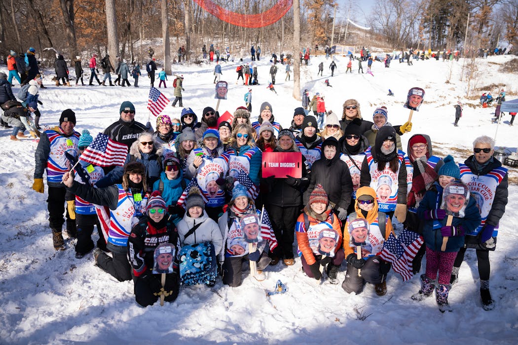 Afton native Jessie Diggins had 30 or so family members cheering her on at Saturday's World Cup freestyle sprint race.