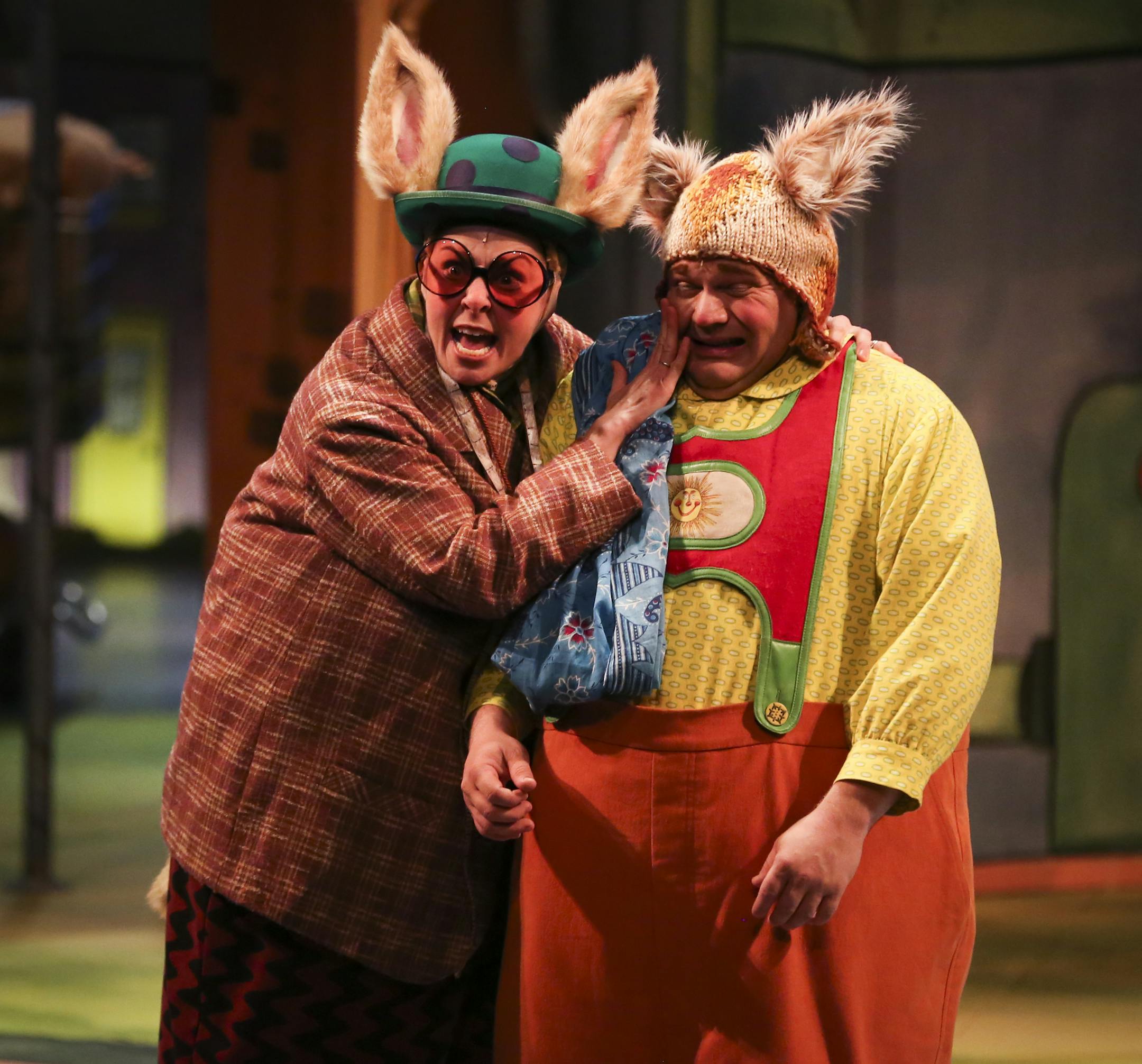 Actors Autumn Ness and Reed Sigmund performed during a dress rehearsal for Busytown at the Children's Theatre on Sunday, Sept. 14, 2014, Minneapolis, Minn. ] RENEE JONES SCHNEIDER • reneejones@startribune.com