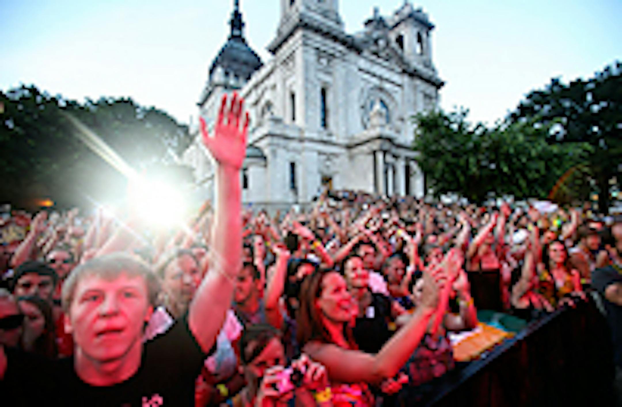 The crowd at this year's Basilica Block Party