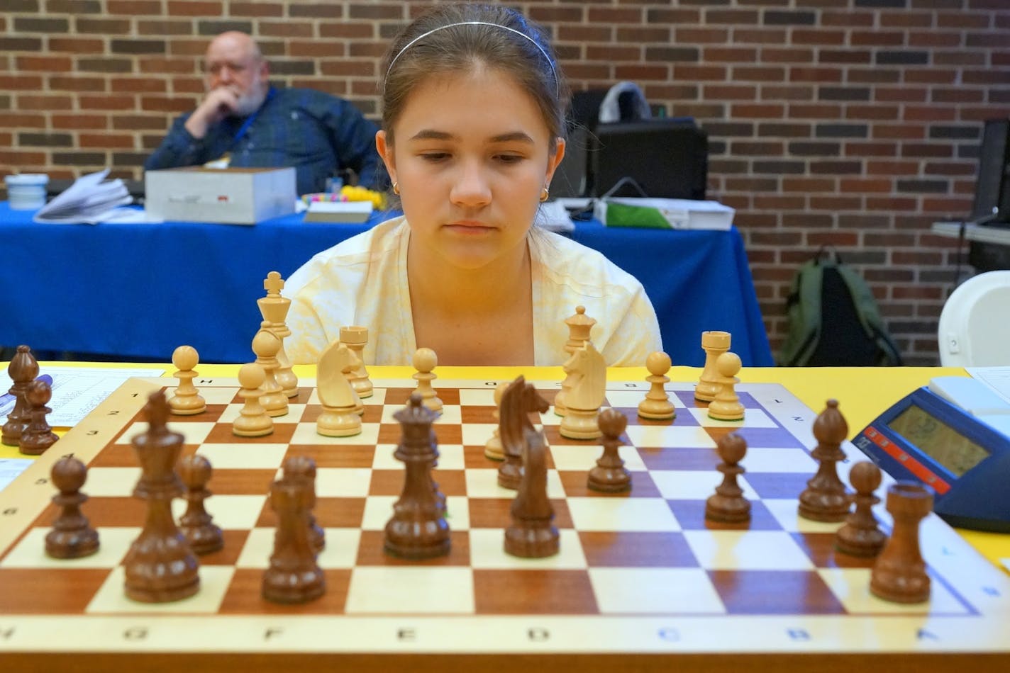 Nastassja Matus, 12, won a college scholarship by winning the Susan Polgar Foundation Girls Invitational chess tournament in the St. Louis, Mo., area this summer.