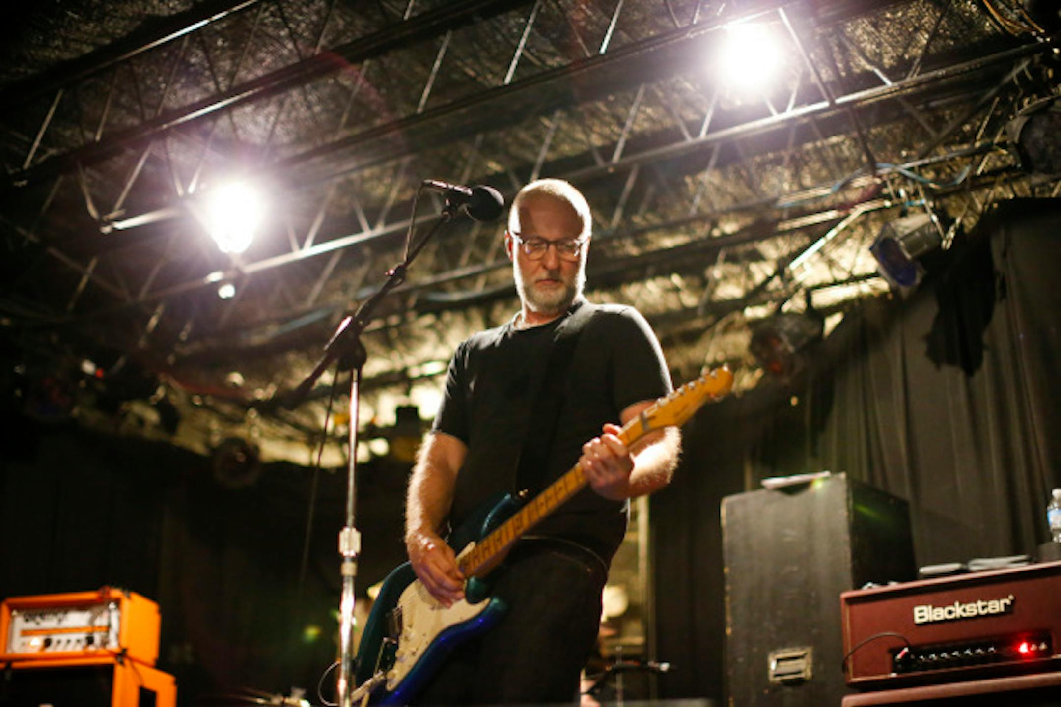 Bob Mould rehearsing with his band Sunday afternoon in the 7th St. Entry. ] JEFF WHEELER • jeff.wheeler@startribune.com Bob Mould squeezed in a surprise show Sunday night, August 31, 2014 at the 7th St. Entry while in town to play the State Fair this weekend.