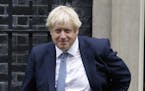 Britain's Prime Minister Boris Johnson leaves10 Downing Street in London, Thursday, Sept. 26, 2019. An unrepentant Prime Minister Boris Johnson brushe