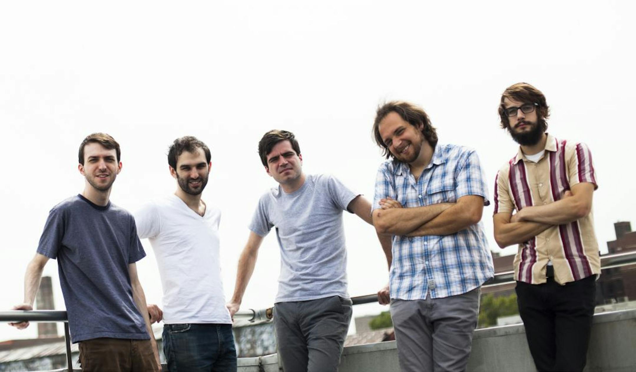 Liam Betson, Eric Harm, Patrick Stickles, Adam Reich and Julian Veronesi of Titus Andronicus.