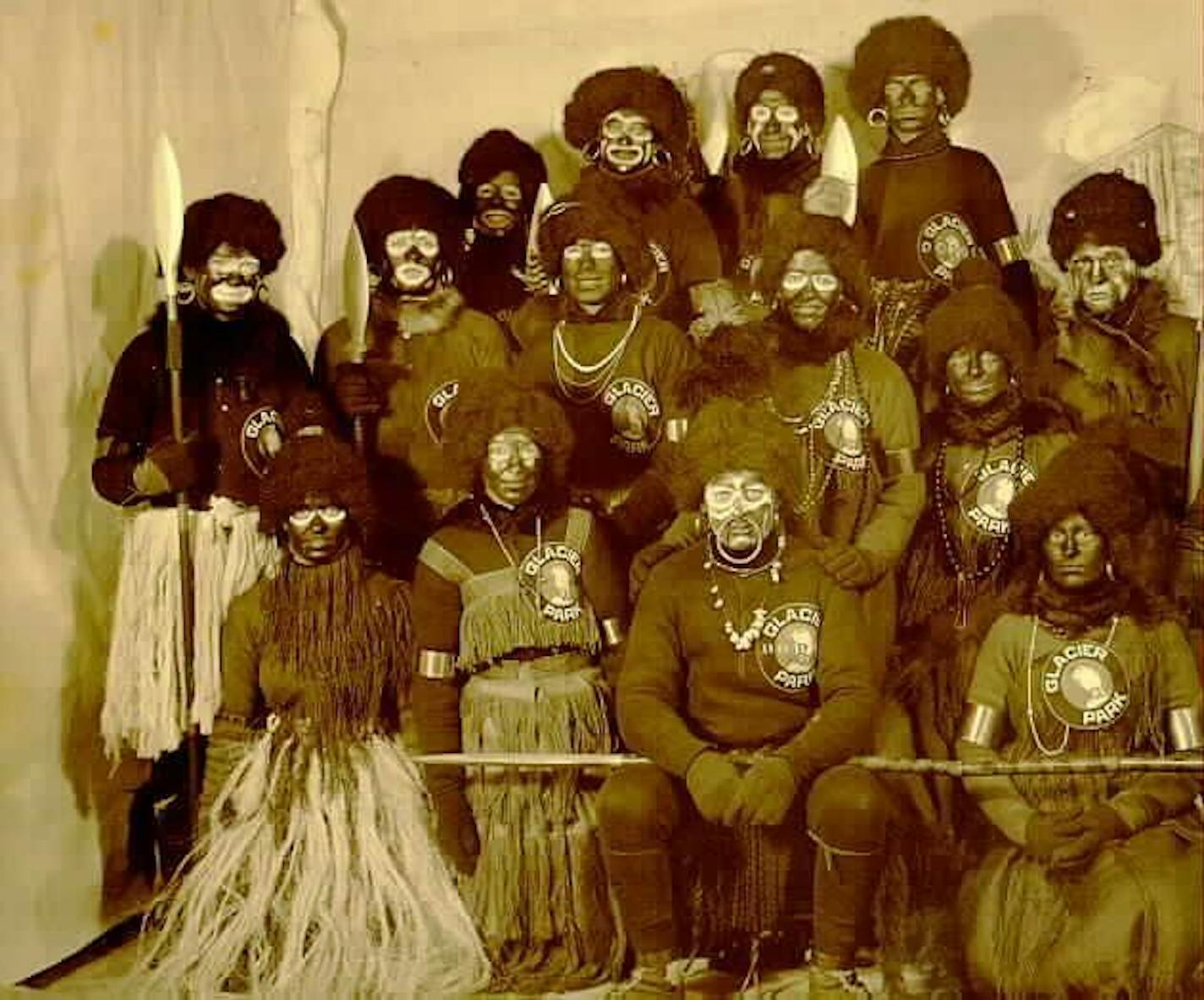 Blackface at the St. Paul Winter Carnival in 1919, from the archives of the Minnesota Historical Society.