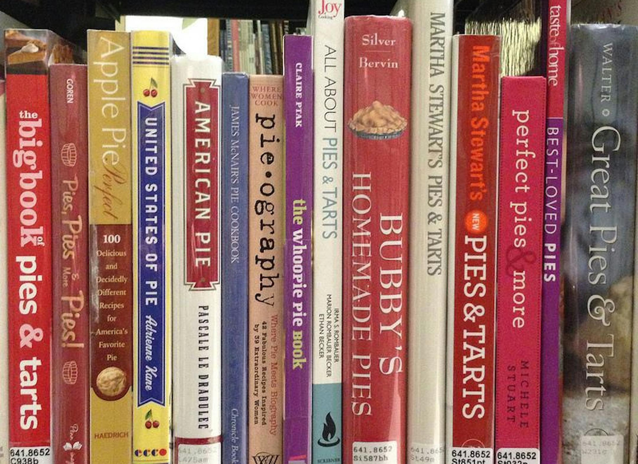 The Akron-Summit County Public Library in Ohio posted a shelfie to commemorate Pi Day on March 14 (3/14).