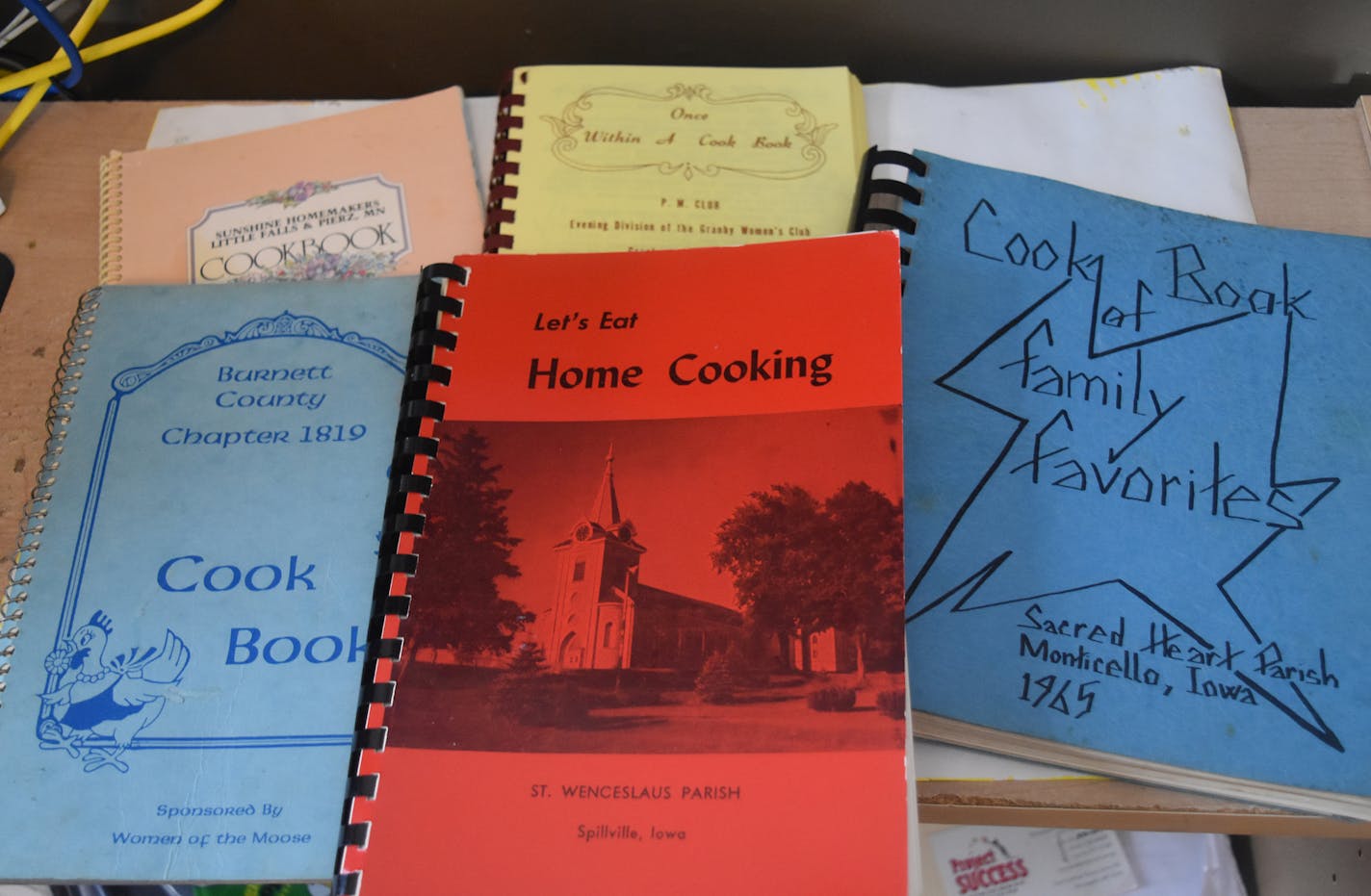 The author's heavenly (and hilarious) church lady cookbooks.