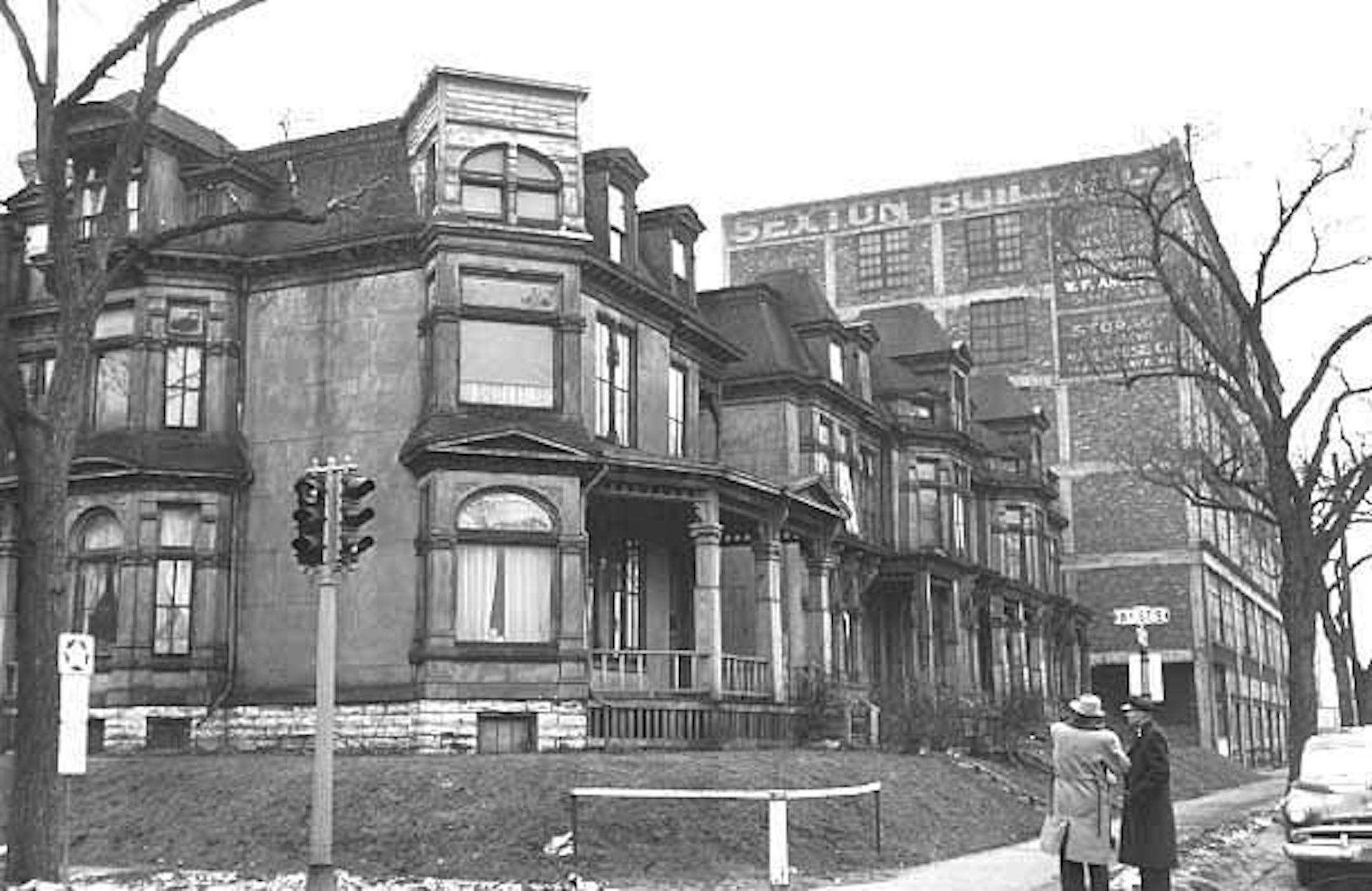 The roomy homes of Warman Block were demolished in 1953.