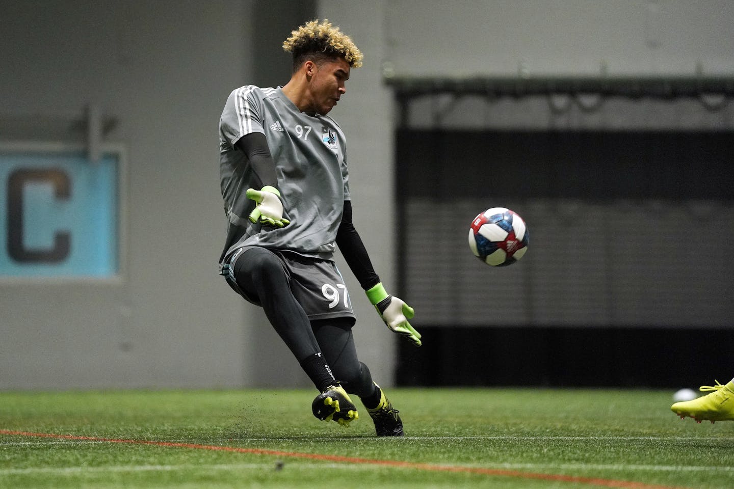 Minnesota United's Dayne St. Clair (shown in practice) responded with a shutout Sunday night when he got the call for his first MLS start, which the Loons won 4-0 over Real Salt Lake.