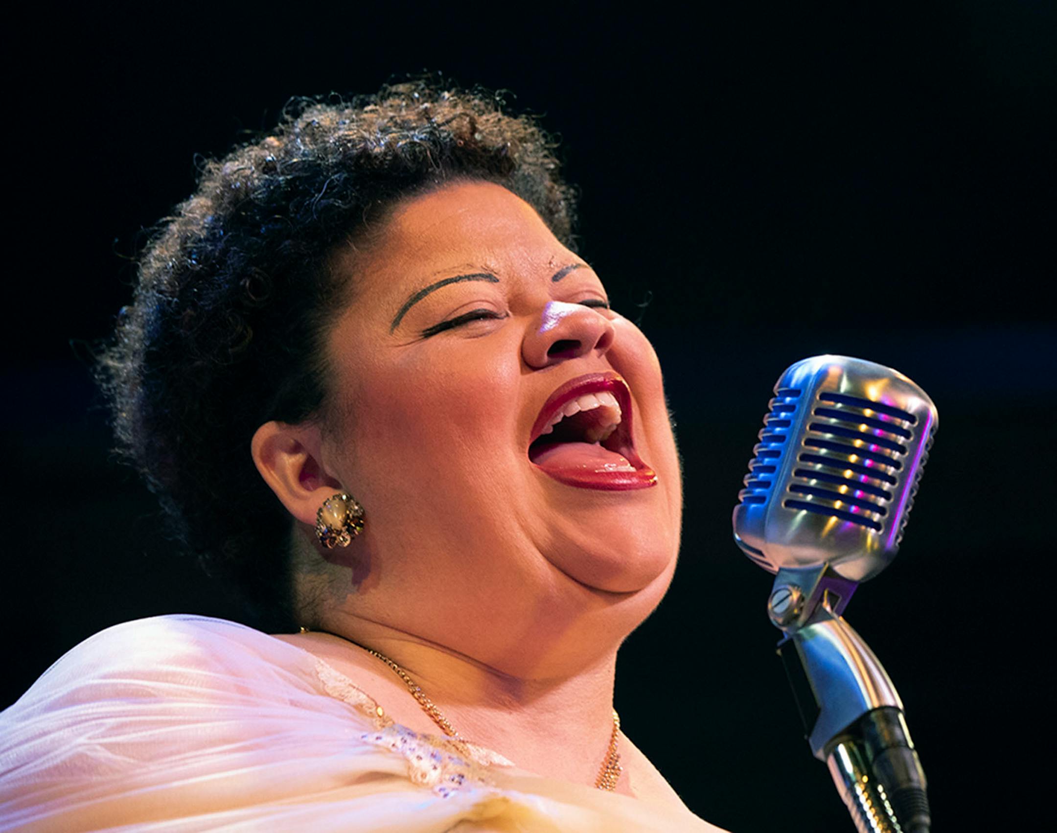 Thomasina Petrus, performing, 'Lady Day at Emerson's Bar and Grill' at the Jungle Theater in Minneapolis.