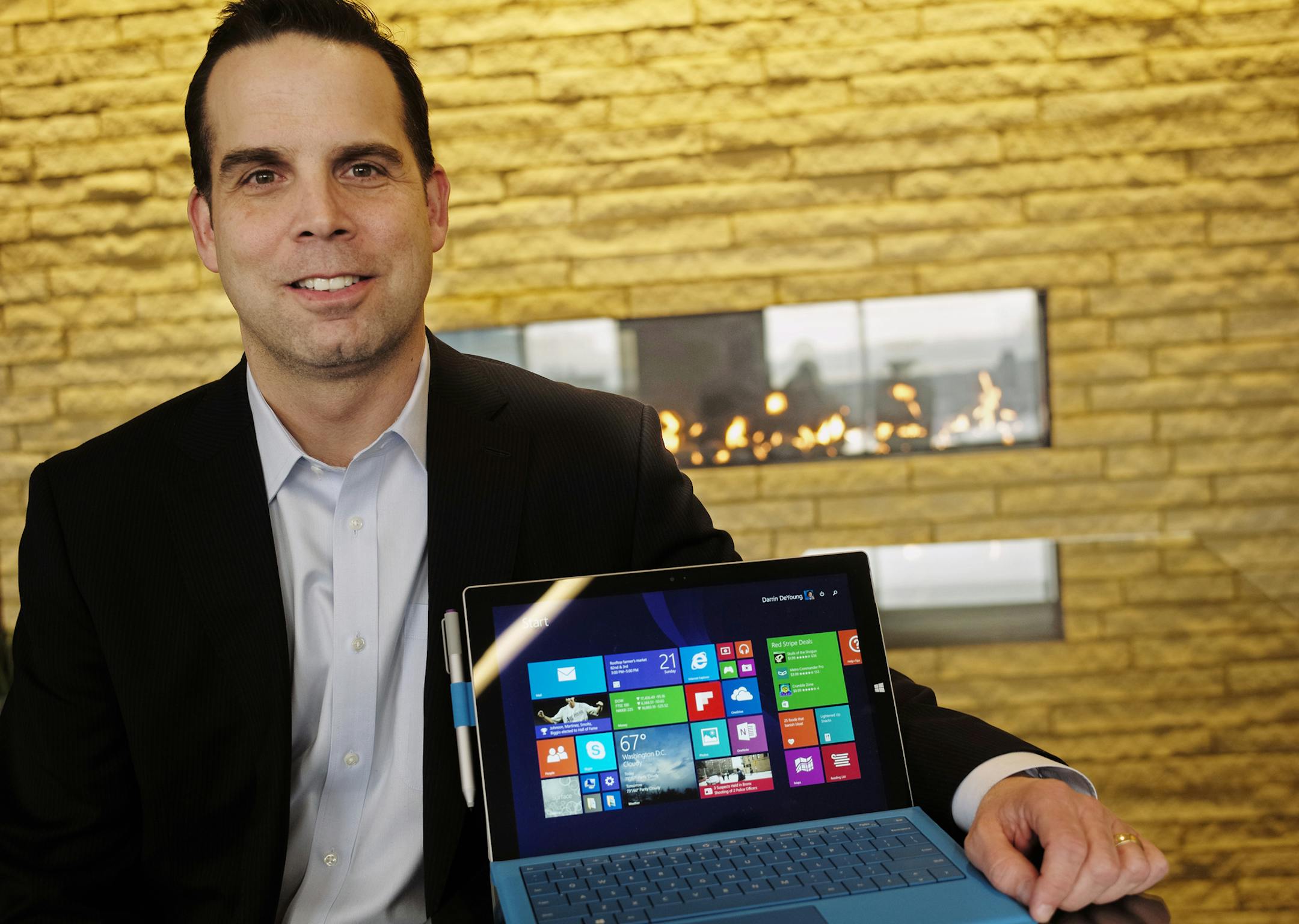 In Edina, Chance Garrity, regional general manager for Microsoft, talks about some of the big clients he works with, what they do at the Microsoft Technology Center. ] Richard Tsong-Taatarii/rtsong-taatarii@startribune.com