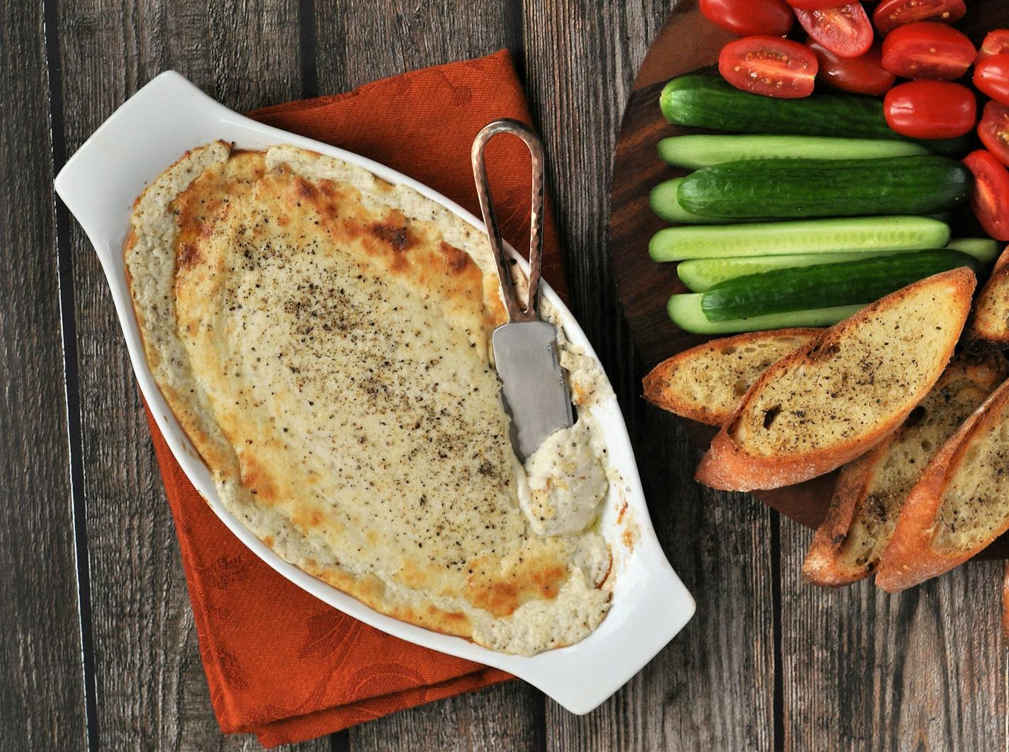 Pasta mainstay cacio e pepe is great in dip form, too. Recipe and photo by Meredith Deeds, Special to the Star Tribune