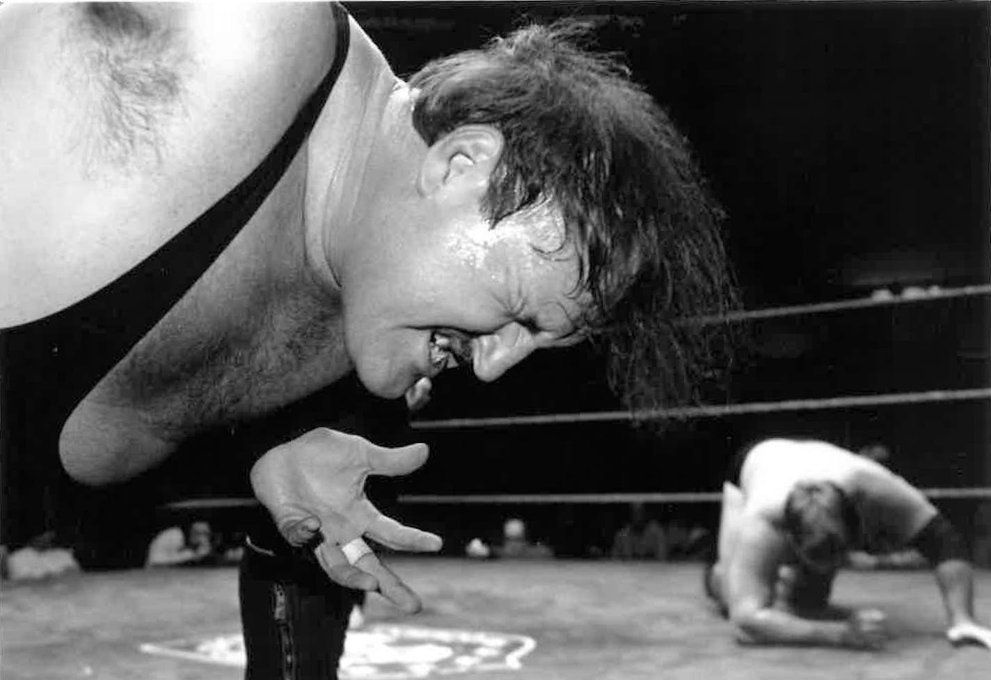 Sgt. Slaughter, American hero and good guy, in a dramatic moment.