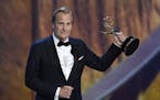 Jeff Daniels accepts the award for outstanding supporting actor in a limited series, movie or dramatic special for "Godless" at the 70th Primetime Emm