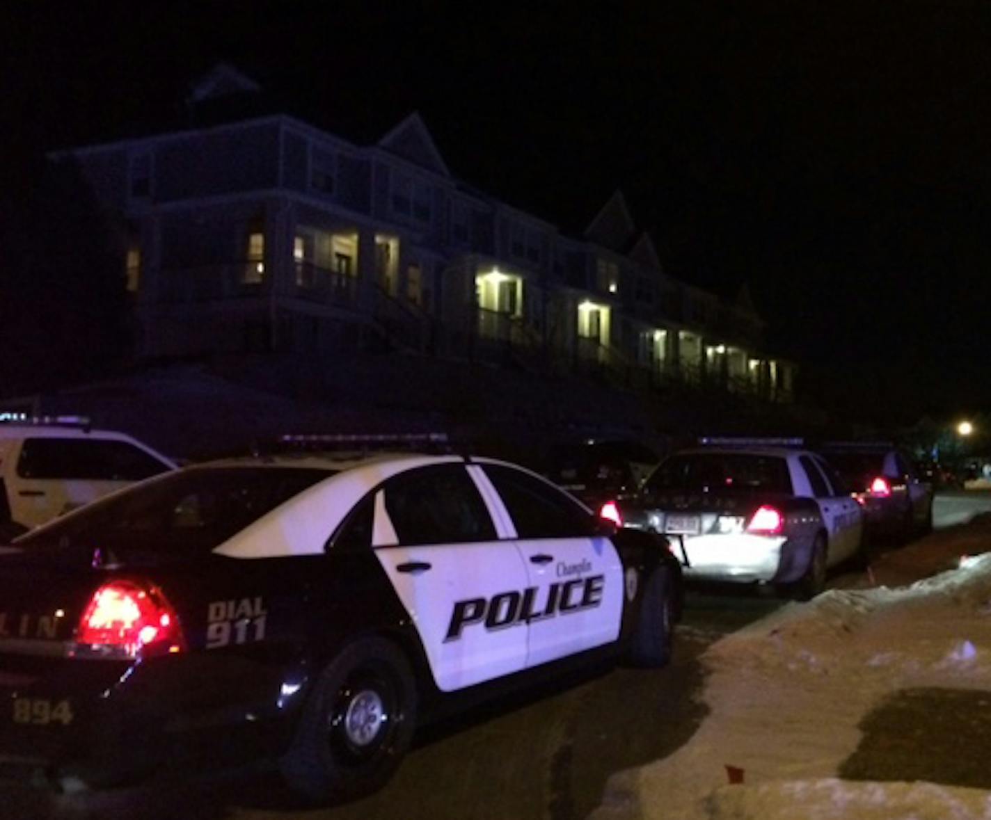 Police from west-metro departments rushed Friday night to the 5200 block of Annapolis Lane in Plymouth.