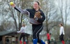 Rogers High School's Katelyn Kemmetmueller during warm ups, April 30, 2016, at Aronson Park in Lakeville, Minn. ] (Matthew Hintz, 043916, Lakeville)
