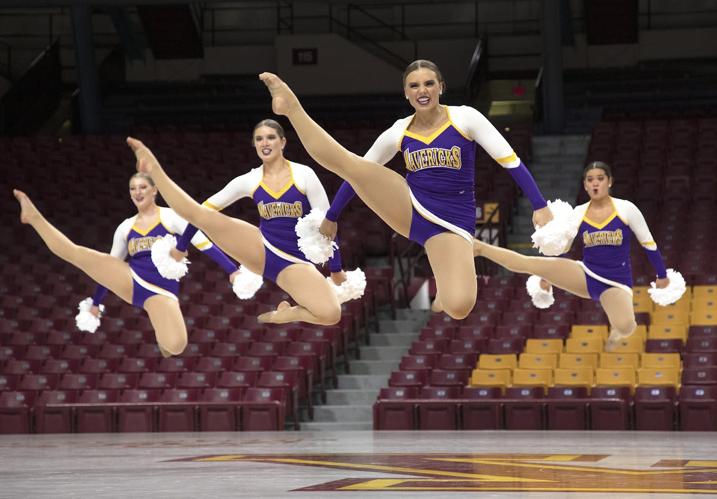 Riley Court, Sloan Schwarzentraub, Kallie Miller and Lexi Gruber of Minnesota State University, Mankato.