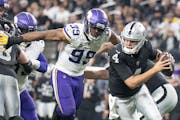 Vikings edge rusher Danielle Hunter is fifth in the NFL with a career-high 15 ½ sacks and is tied for the league lead in tackles for loss at 21.