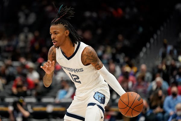The Grizzlies’ Ja Morant is one of the NBA’s leading scorers at 25.2 points per game.
