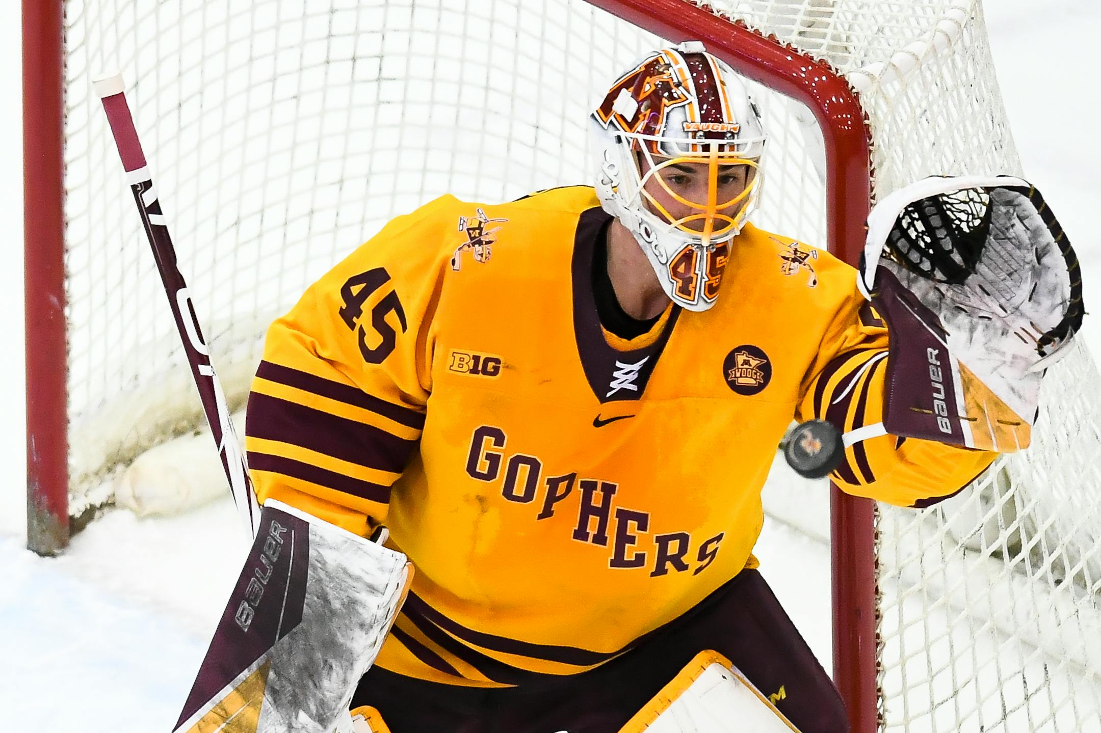 Gophers goalie Jack LaFontaine