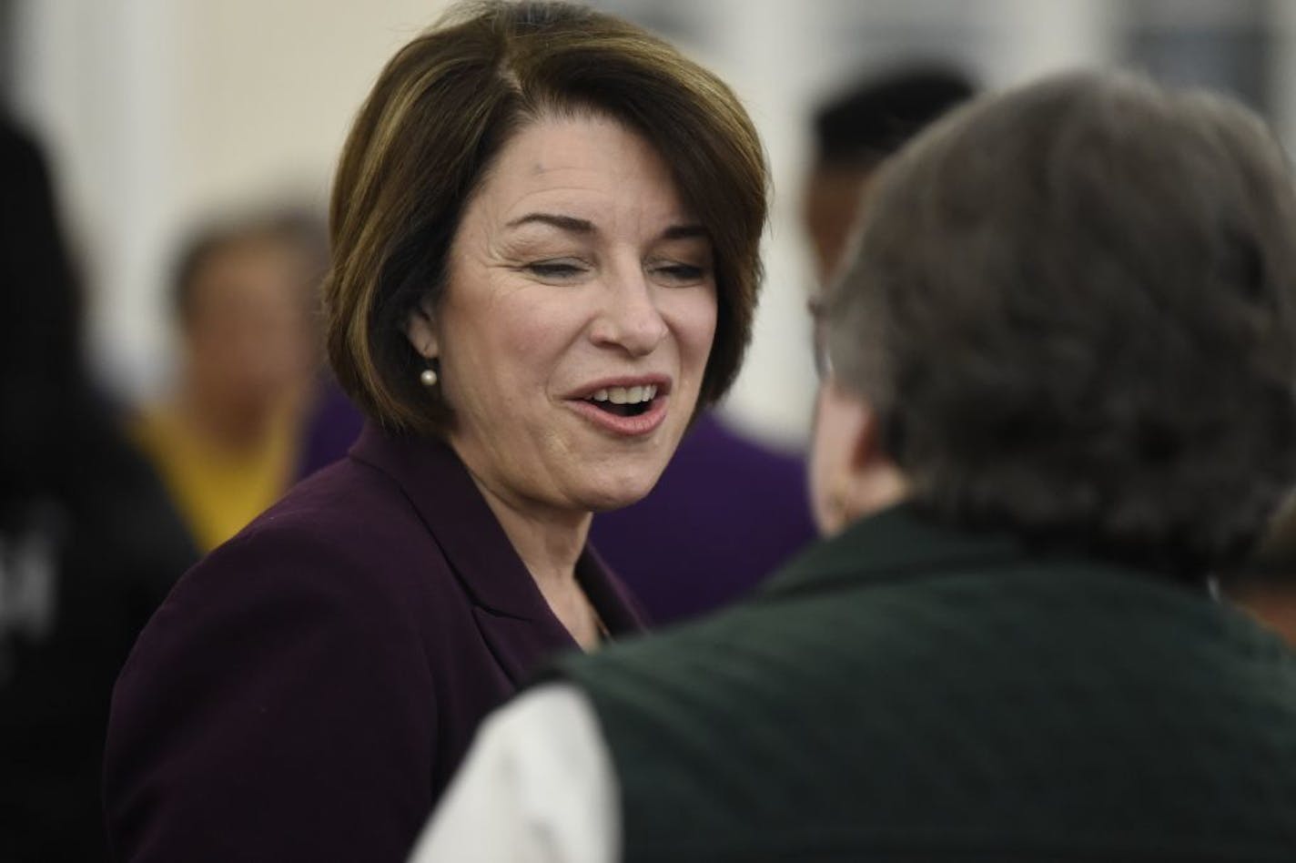 Democratic presidential candidate and Sen. Amy Klobuchar, D-Minn., arrives at Martin Luther King Jr. Day services at Zion Baptist Church on Monday, Jan. 20, 2020, in Columbia, S.C.