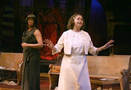 Regina Marie Williams and Jamila Anderson in "Nina Simone: Four Women" at Park Square Theatre.
credit: Park Square Theatre