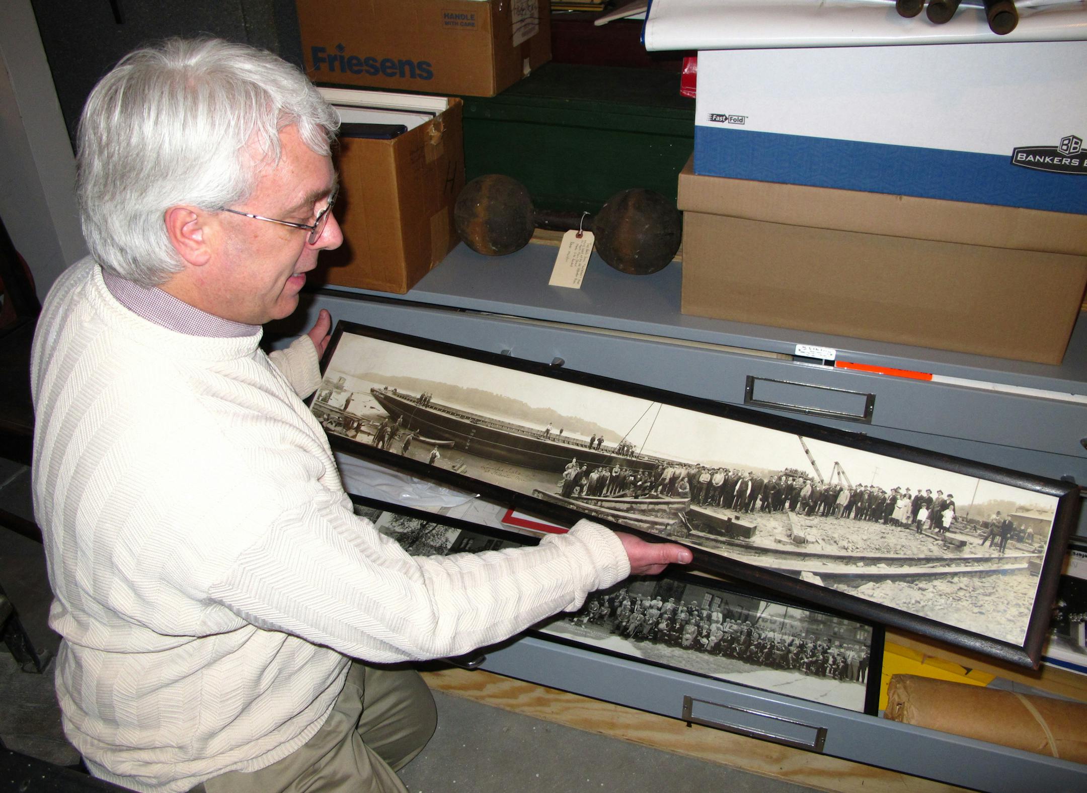 Kevin Giles kgiles@startribune.com Artifacts of Washington County history are stored in an old carriage house in Stillwater. Brent Peterson of the Historical Society said collections far exceed available space.