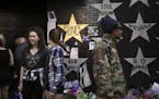 Prince's star on the wall of First Avenue has been painted gold, sometime overnight Wednesday.