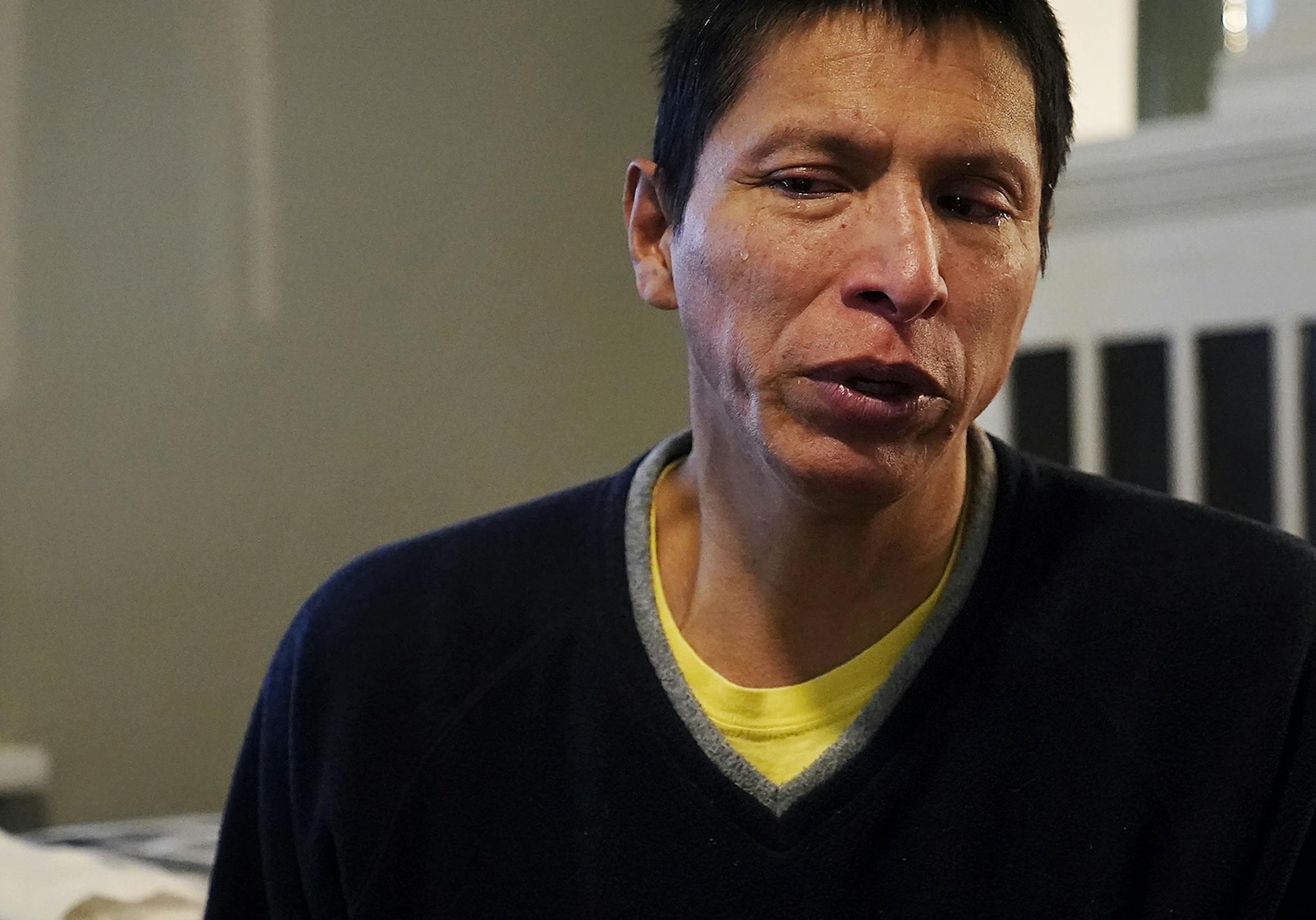Allen Touche, 48, at his South St. Paul sober house residence, found by ZACAH, who also paid for his first month's rent, recently became emotional when talking about his life. Touche lost his adoptive mother to COVID this past summer and was willed her Bible and dearly misses but what often brings tears flowing for Touche are thoughts of gratitude for the many who have helped him over the years.